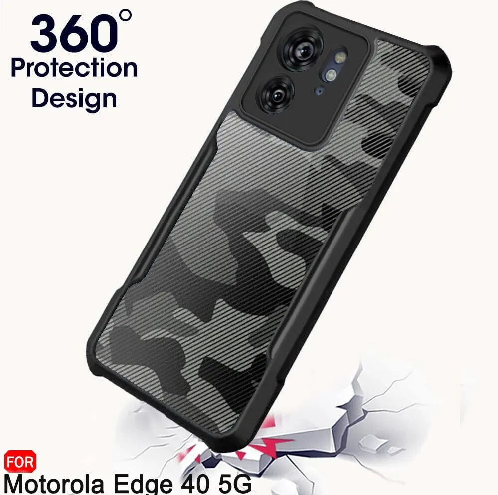 Micvir Back Cover for Motorola Edge 40 (Transparent, Black, Shock Proof, Pack of: 1) — image 2 of 5