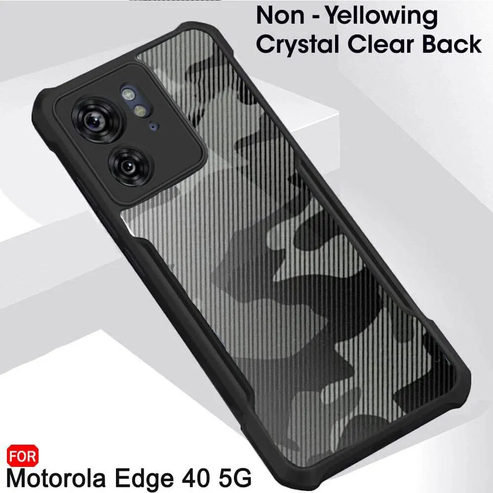 Micvir Back Cover for Motorola Edge 40 (Transparent, Black, Shock Proof, Pack of: 1) — image 3 of 5
