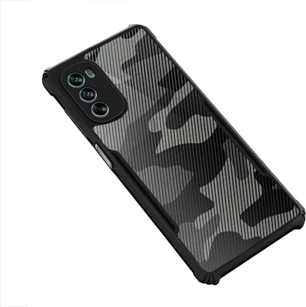Micvir Back Cover for Motorola Moto G82 5G (Transparent, Black, Shock Proof, Pack of: 1)