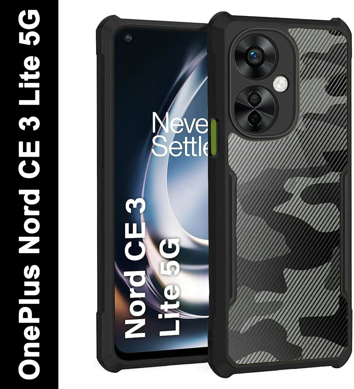 Micvir Back Cover for OnePlus Nord CE 3 Lite 5G (Black, Camera Bump Protector, Plastic, Silicon, Pack of: 1)