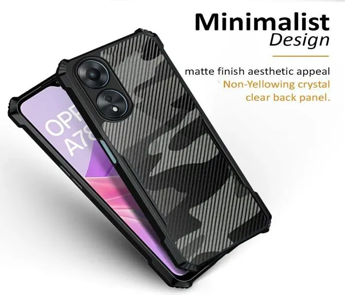 Micvir Back Cover for OPPO A78 5G (Transparent, Black, Camera Bump Protector, Pack of: 1) — image 3 of 5