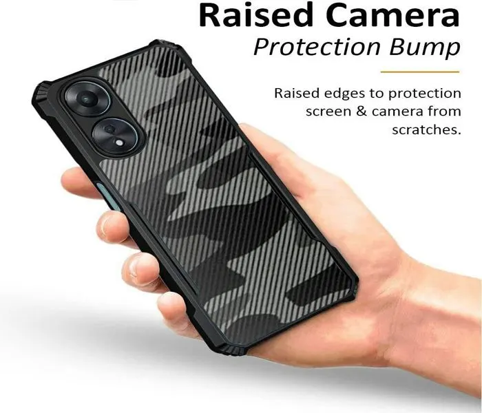 Micvir Back Cover for OPPO A78 5G (Transparent, Black, Camera Bump Protector, Pack of: 1) — image 4 of 5