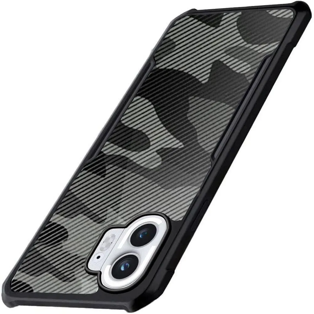 Micvir Back Cover for Nothing Phone (2) (Transparent, Black, Camera Bump Protector, Pack of: 1)
