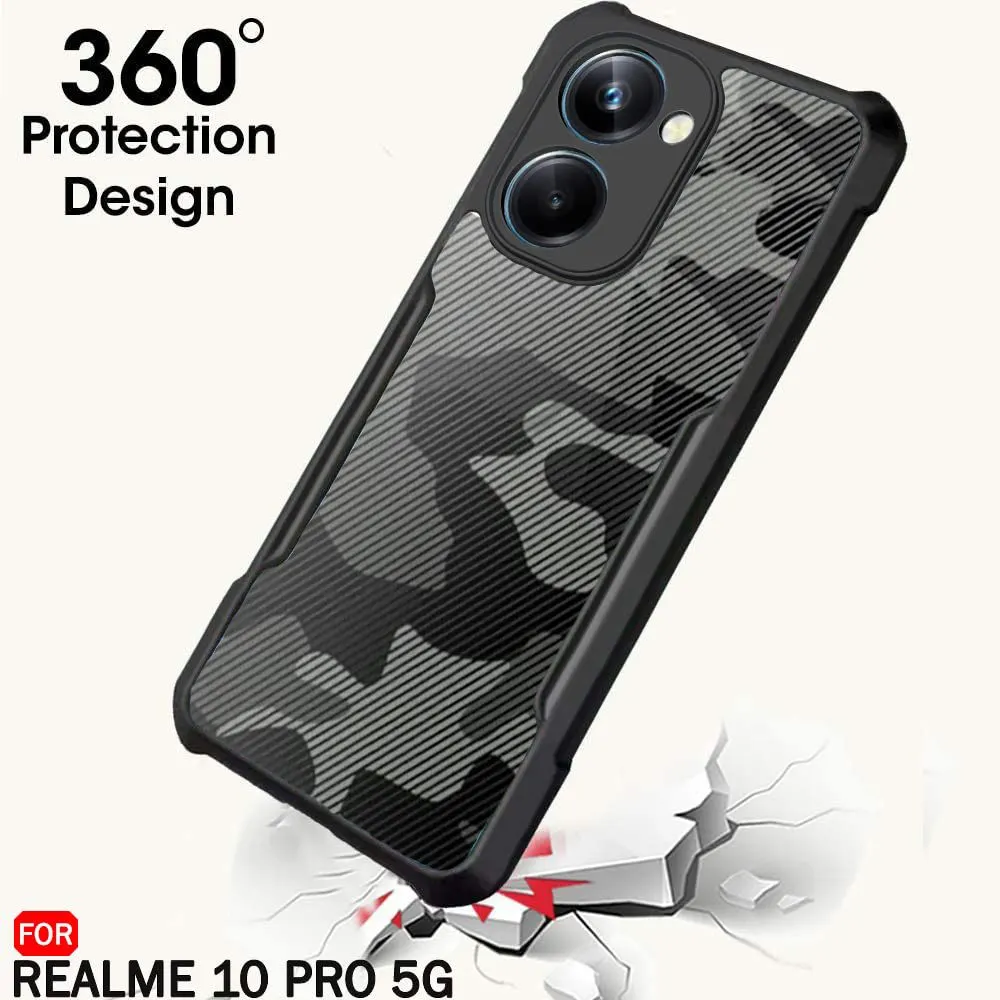 Micvir Back Cover for Realme 10 Pro 5G (Transparent, Black, Camera Bump Protector, Pack of: 1) — image 2 of 5