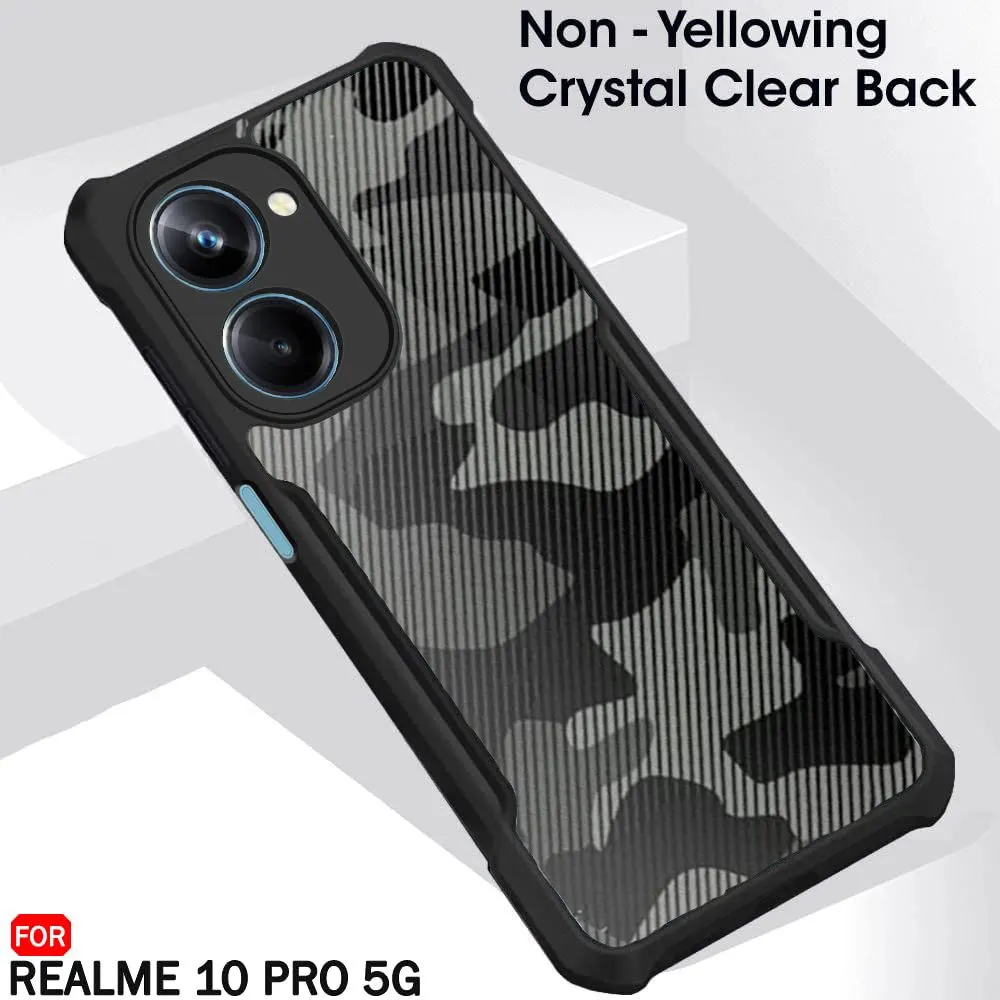 Micvir Back Cover for Realme 10 Pro 5G (Transparent, Black, Camera Bump Protector, Pack of: 1) — image 3 of 5