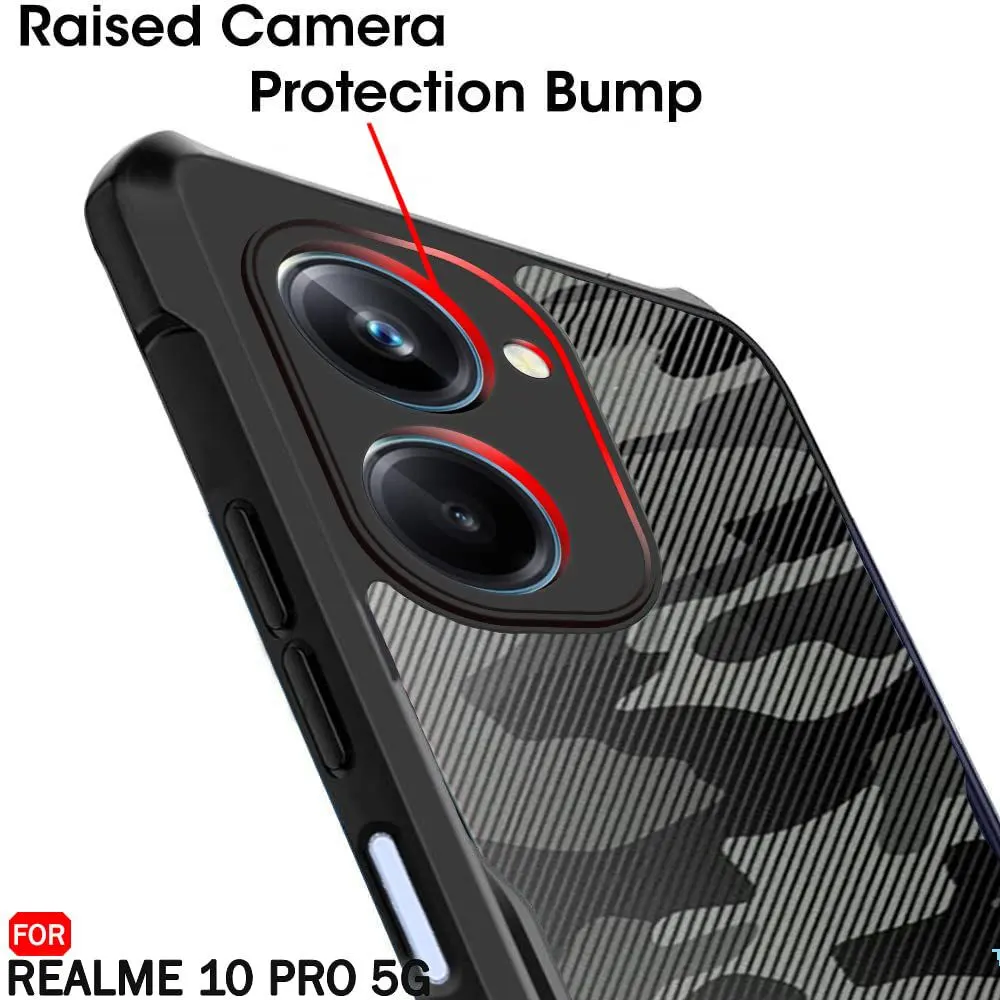 Micvir Back Cover for Realme 10 Pro 5G (Transparent, Black, Camera Bump Protector, Pack of: 1) — image 4 of 5