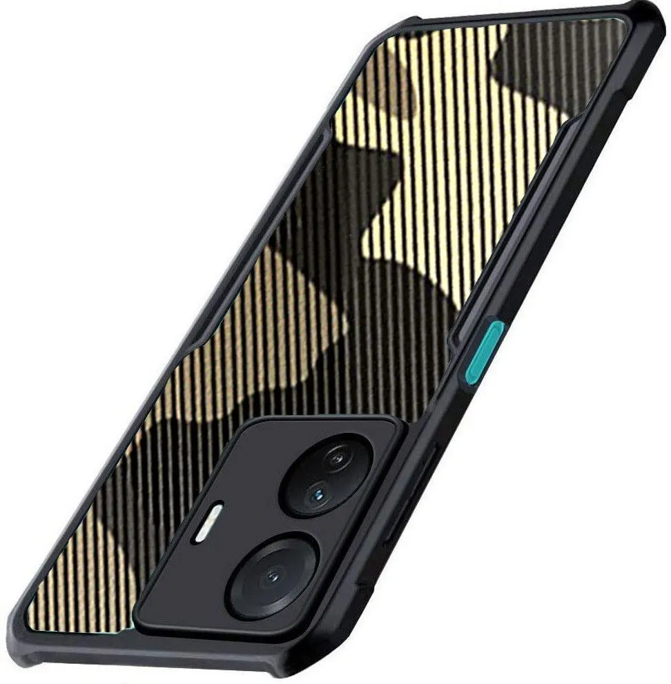 Micvir Back Cover for Realme Narzo N55 (Transparent, Black, Pack of: 1)