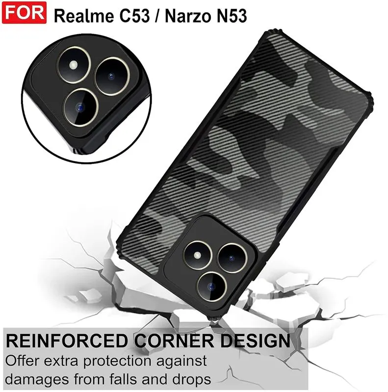Micvir Back Cover for Realme Narzo N53 (Black, Pack of: 1) — image 3 of 5