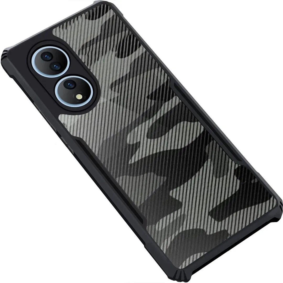 Micvir Back Cover for Vivo Y100 5G (Transparent, Black, Camera Bump Protector, Pack of: 1)