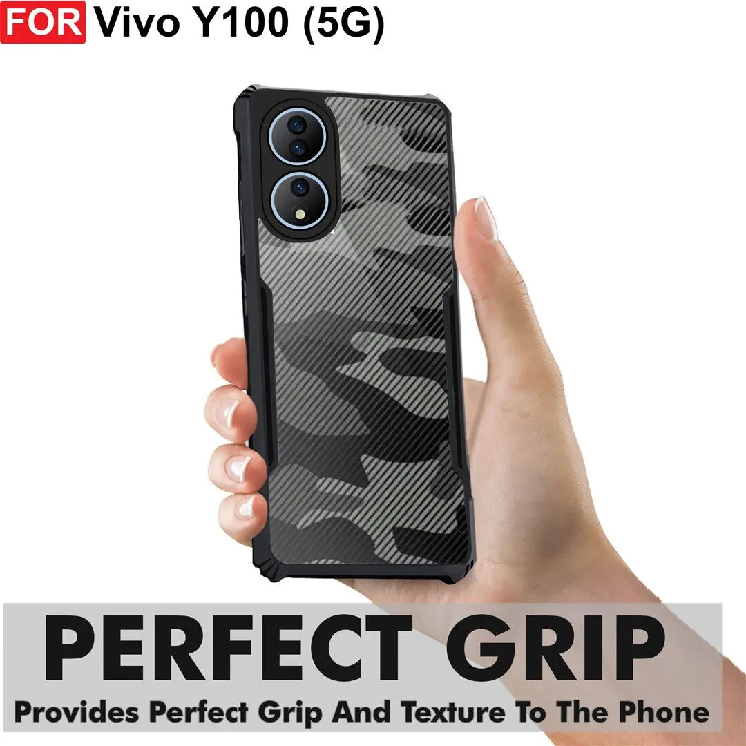 Micvir Back Cover for Vivo Y100 5G (Transparent, Black, Camera Bump Protector, Pack of: 1) — image 2 of 5