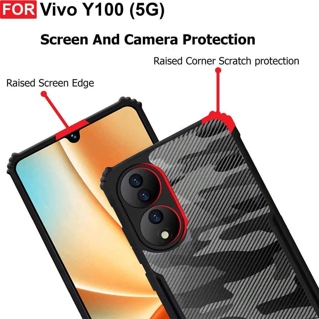 Micvir Back Cover for Vivo Y100 5G (Transparent, Black, Camera Bump Protector, Pack of: 1) — image 3 of 5