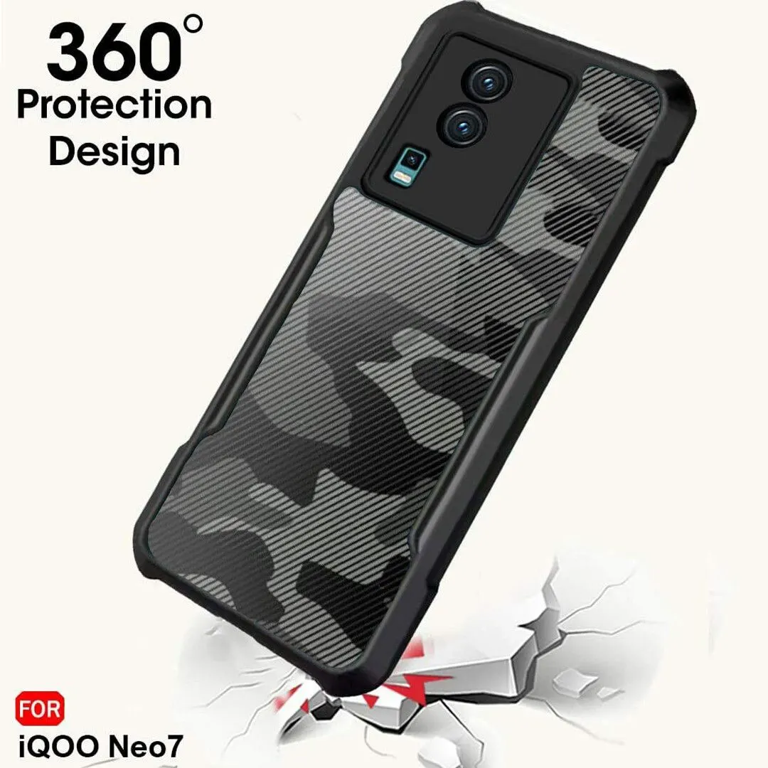 Micvir Back Cover for IQOO Neo 7, IQOO Neo 7 Pro (Transparent, Black, Camera Bump Protector, Pack of: 1) — image 2 of 5