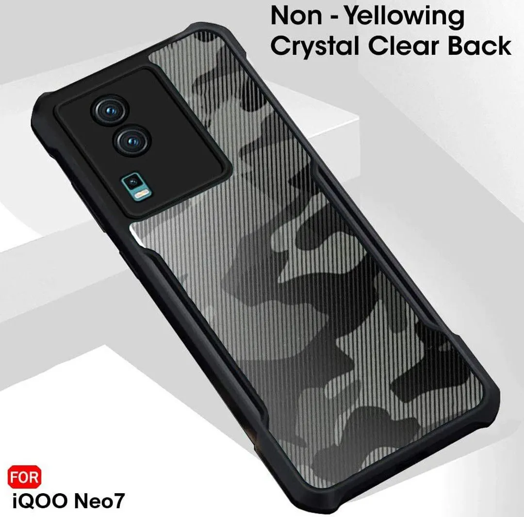 Micvir Back Cover for IQOO Neo 7, IQOO Neo 7 Pro (Transparent, Black, Camera Bump Protector, Pack of: 1) — image 3 of 5