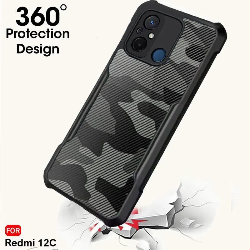 Micvir Back Cover for Redmi 12C (Transparent, Black, Pack of: 1) — image 2 of 5