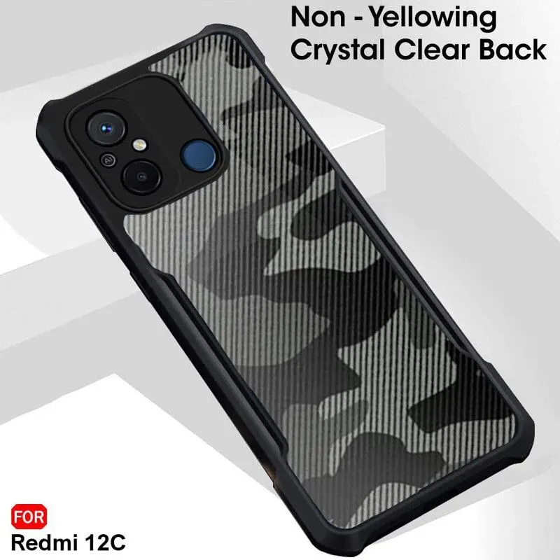 Micvir Back Cover for Redmi 12C (Transparent, Black, Pack of: 1) — image 3 of 5
