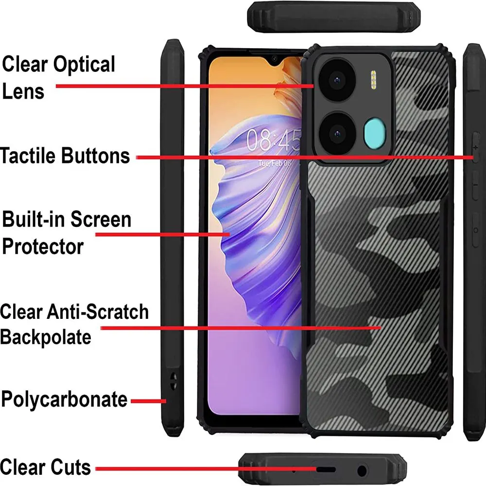 Micvir Back Cover for Tecno Spark Go 2023 (Transparent, Black, Pack of: 1) — image 4 of 5