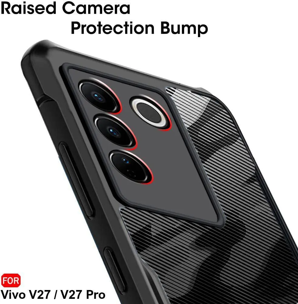 Micvir Back Cover for Vivo V27 Pro 5G (Black, Plastic, Silicon, Pack of: 1) — image 4 of 5