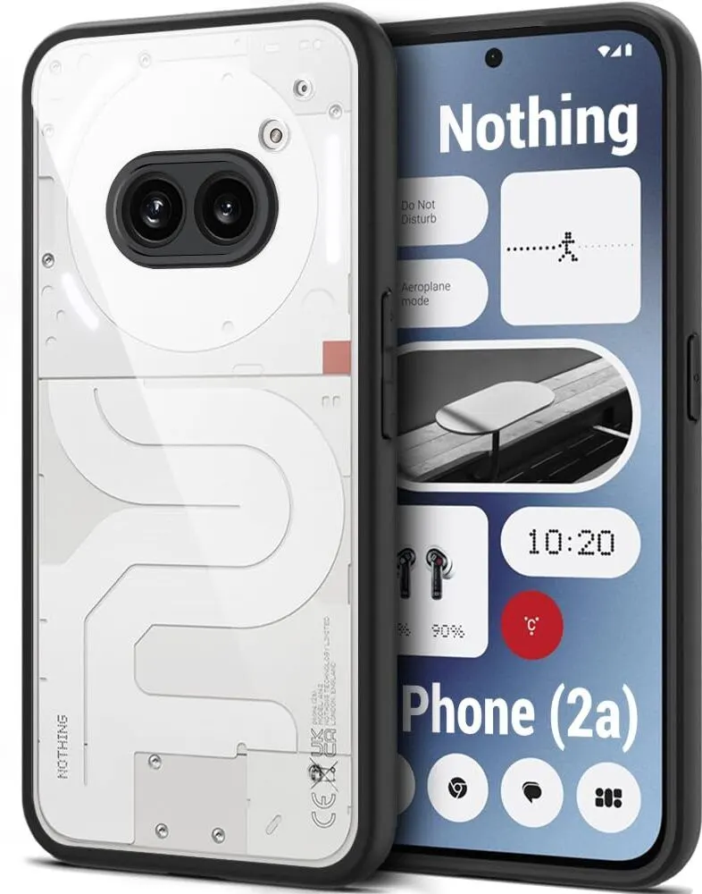 Micvir Back Cover for Nothing Phone (2a) 5G (Transparent, Black, Shock Proof, Plastic, Silicon, Pack of: 1)