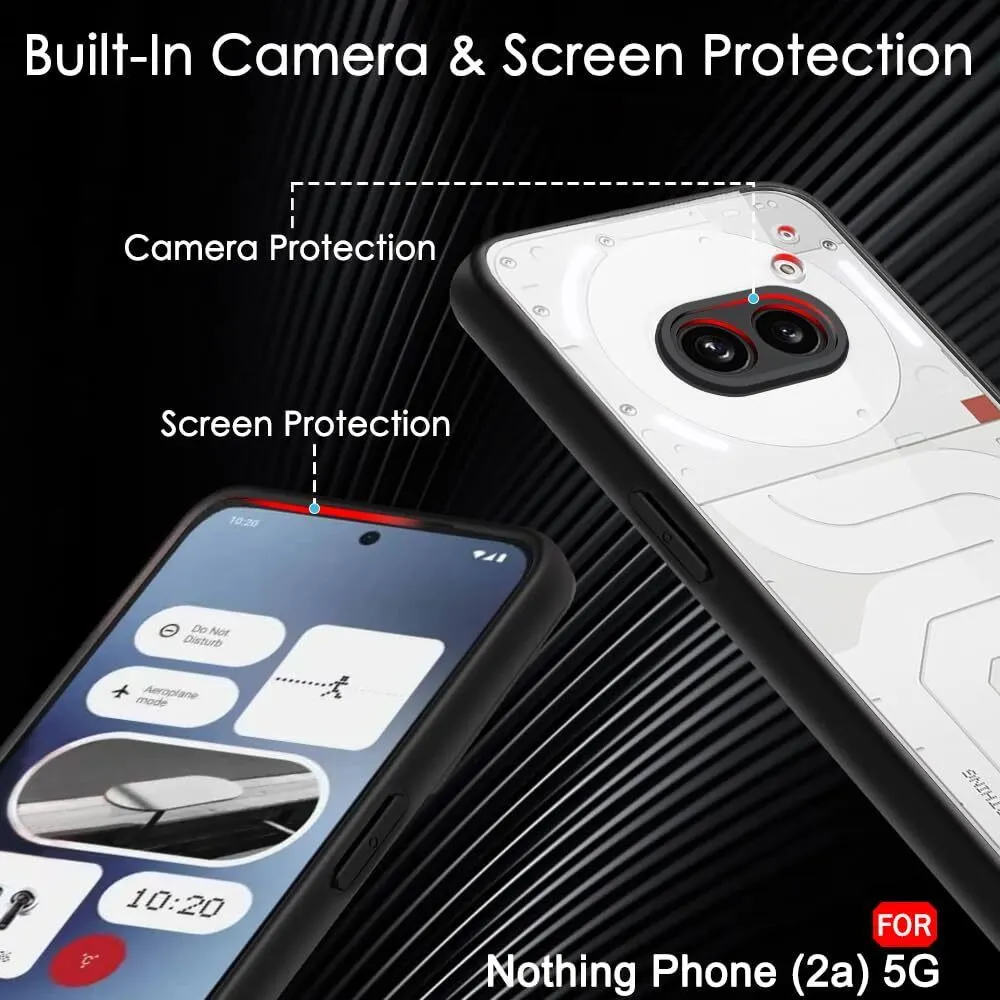 Micvir Back Cover for Nothing Phone (2a) 5G (Transparent, Black, Shock Proof, Plastic, Silicon, Pack of: 1) — image 3 of 5
