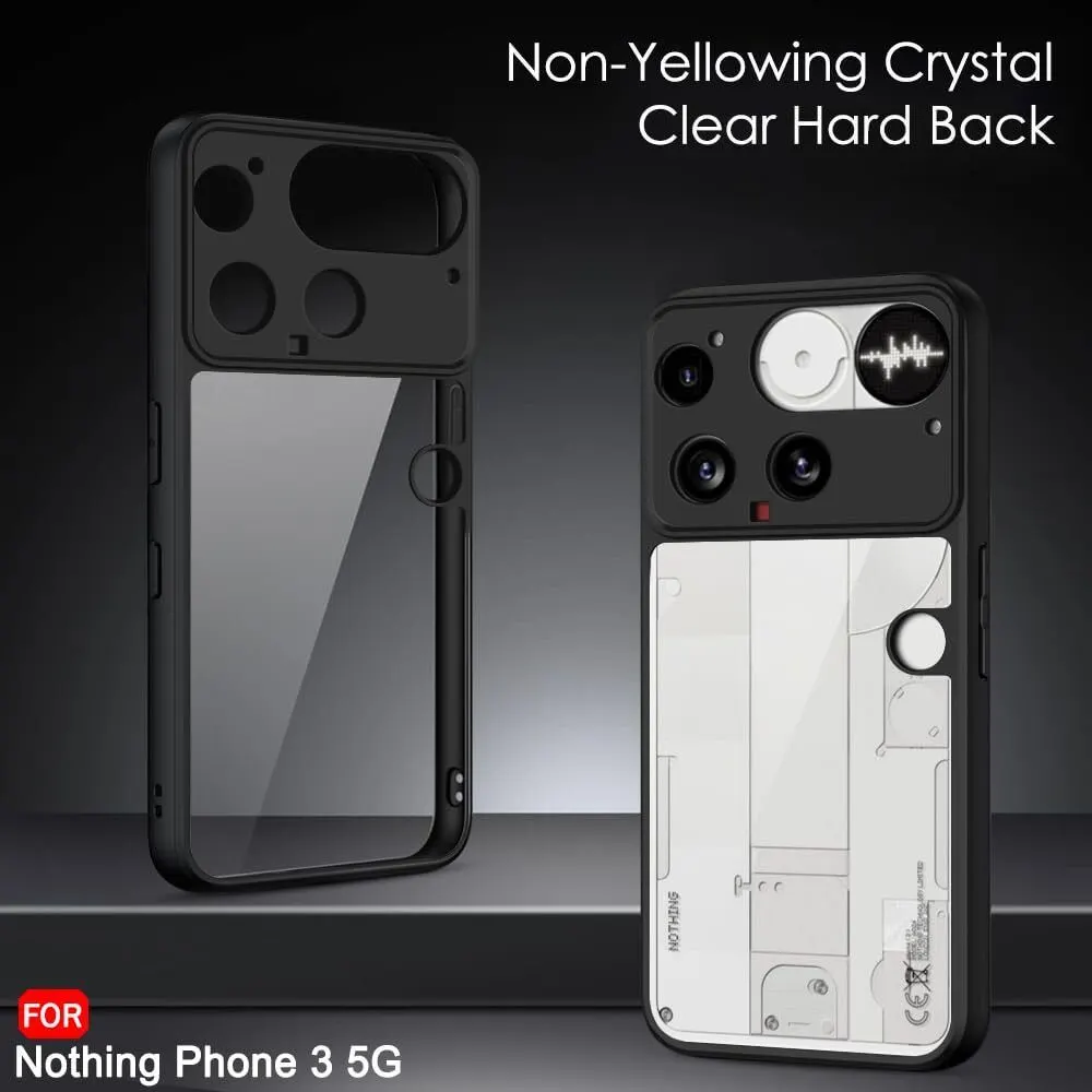 Micvir Back Cover for Nothing Phone 3 5G (Transparent, Black, Shock Proof, Plastic, Silicon, Pack of: 1) — image 3 of 5