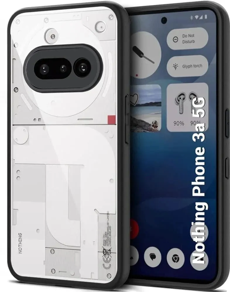 Micvir Back Cover for Nothing Phone (3a) (Transparent, Black, Shock Proof, Pack of: 1)