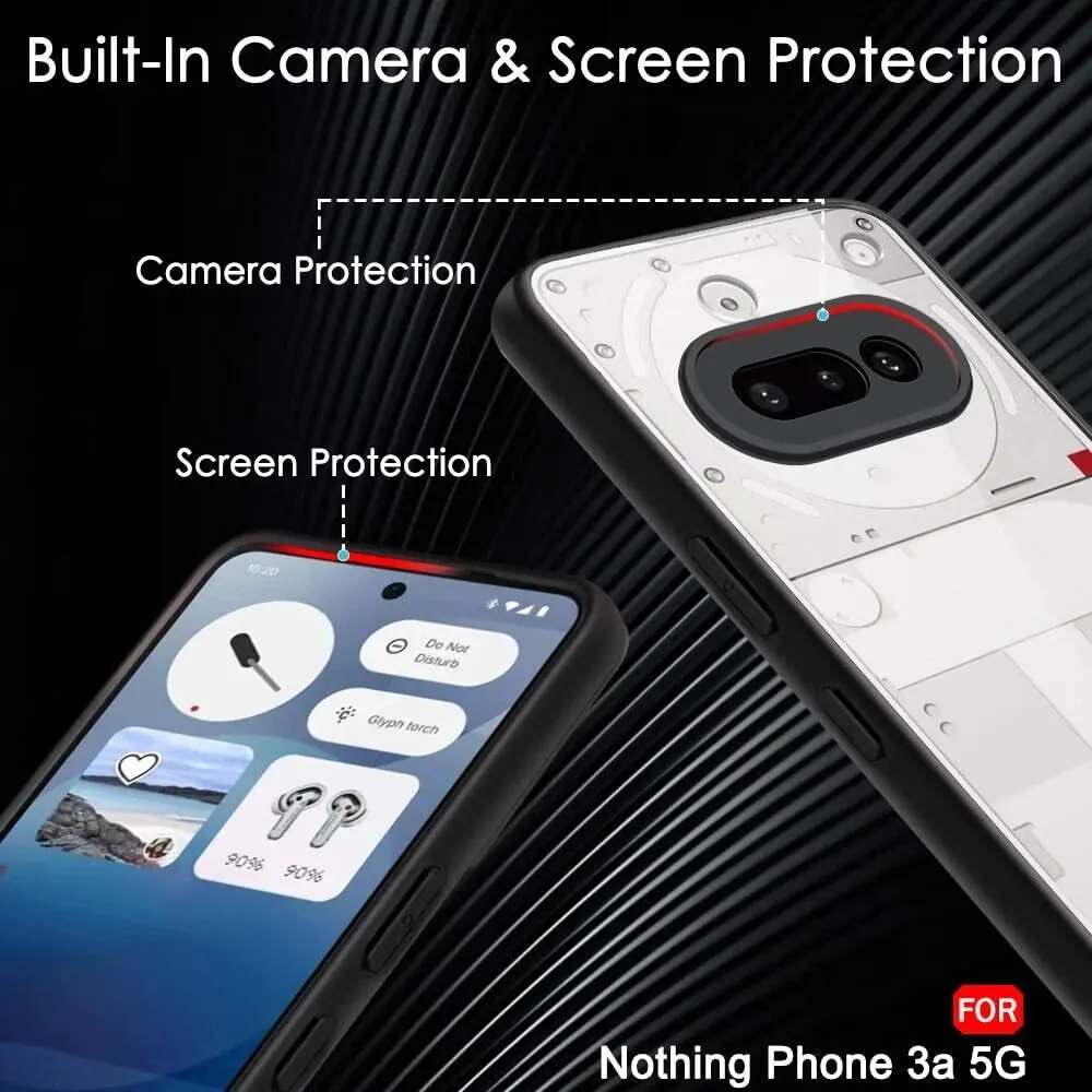 Micvir Back Cover for Nothing Phone (3a) (Transparent, Black, Shock Proof, Pack of: 1) — image 3 of 5
