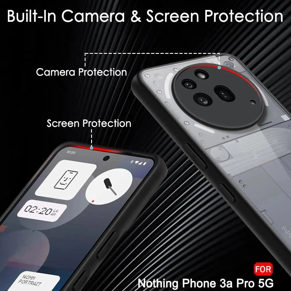 Micvir Back Cover for Nothing Phone (3a) Pro (Transparent, Black, Shock Proof, Pack of: 1) — image 3 of 5