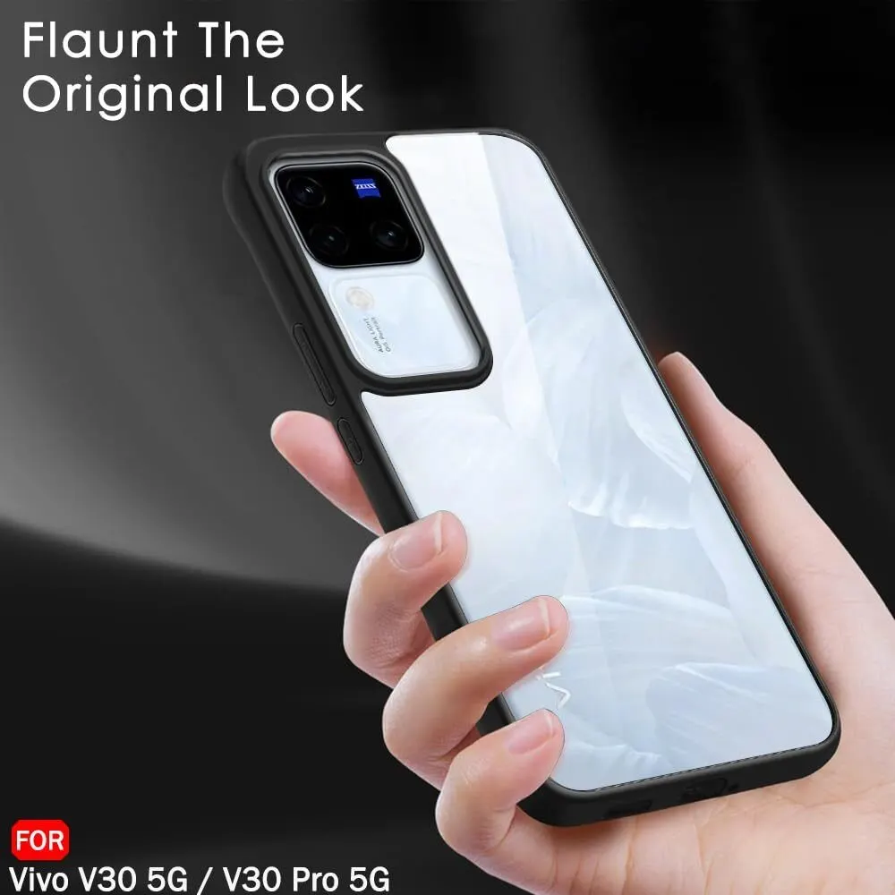 Micvir Back Cover for Vivo V30 Pro 5G (Transparent, Black, Shock Proof, Plastic, Silicon, Pack of: 1) — image 5 of 5