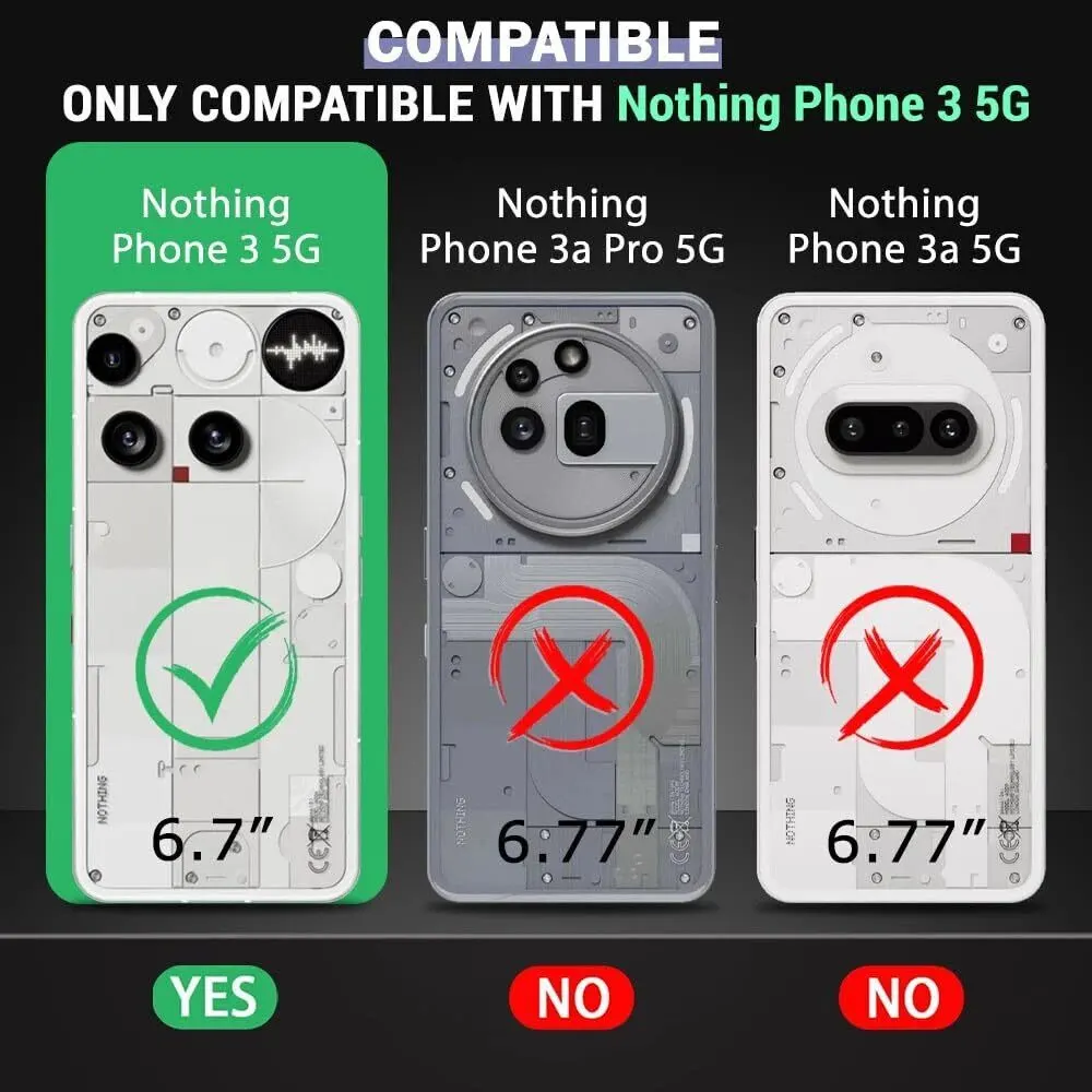 Micvir Back Cover for Nothing Phone 3 5G (Transparent, Black, Shock Proof, Plastic, Silicon, Pack of: 1) — image 2 of 5