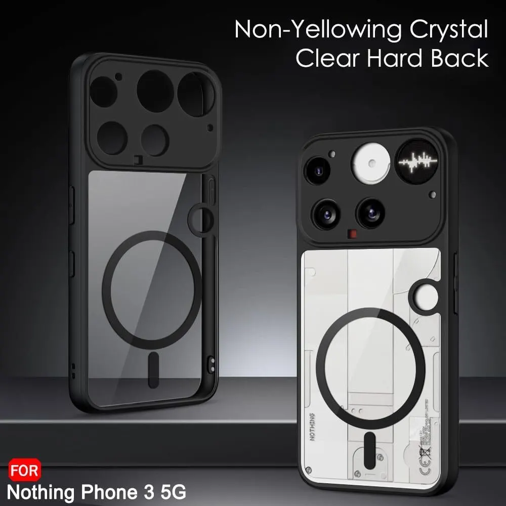 Micvir Back Cover for Nothing Phone 3 5G (Transparent, Black, Shock Proof, Plastic, Silicon, Pack of: 1) — image 3 of 5