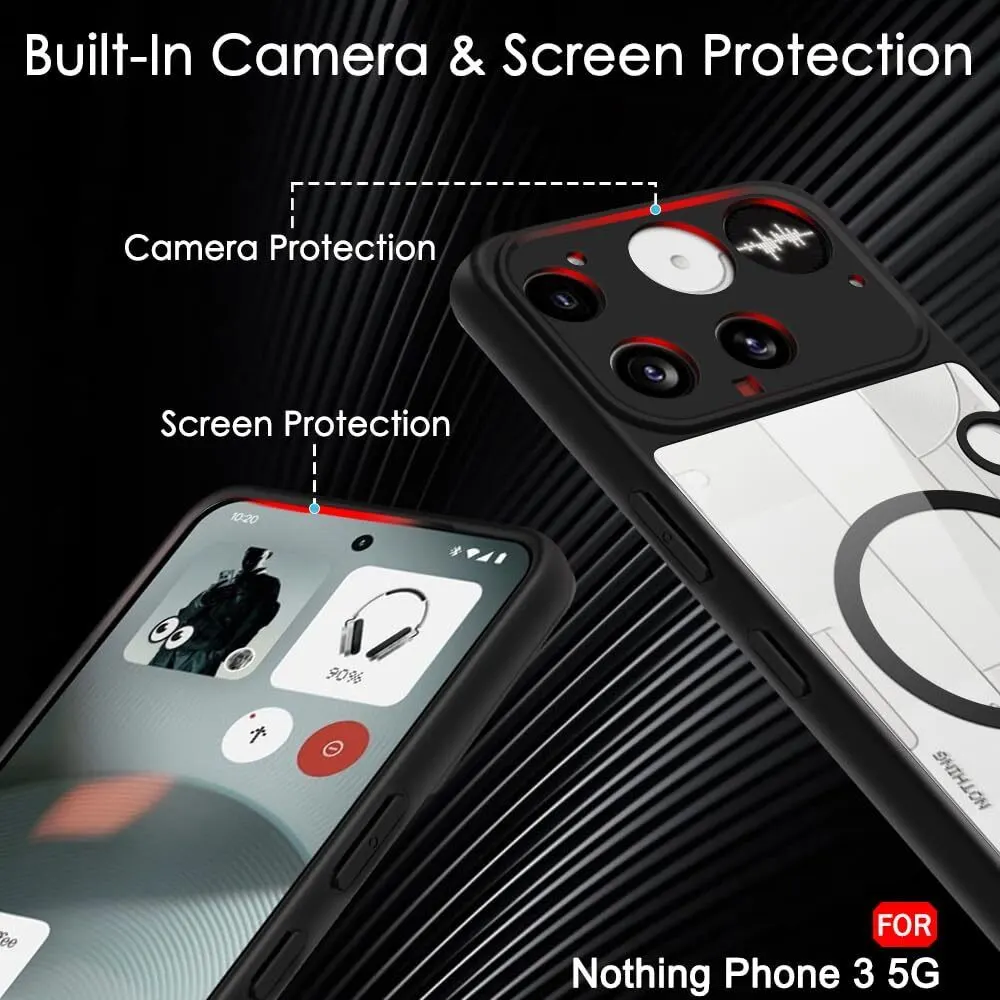 Micvir Back Cover for Nothing Phone 3 5G (Transparent, Black, Shock Proof, Plastic, Silicon, Pack of: 1) — image 4 of 5