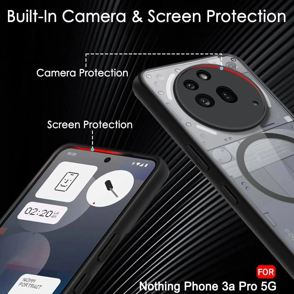 Micvir Back Cover for Nothing Phone (3a) Pro (Transparent, Black, Shock Proof, Pack of: 1) — image 3 of 5