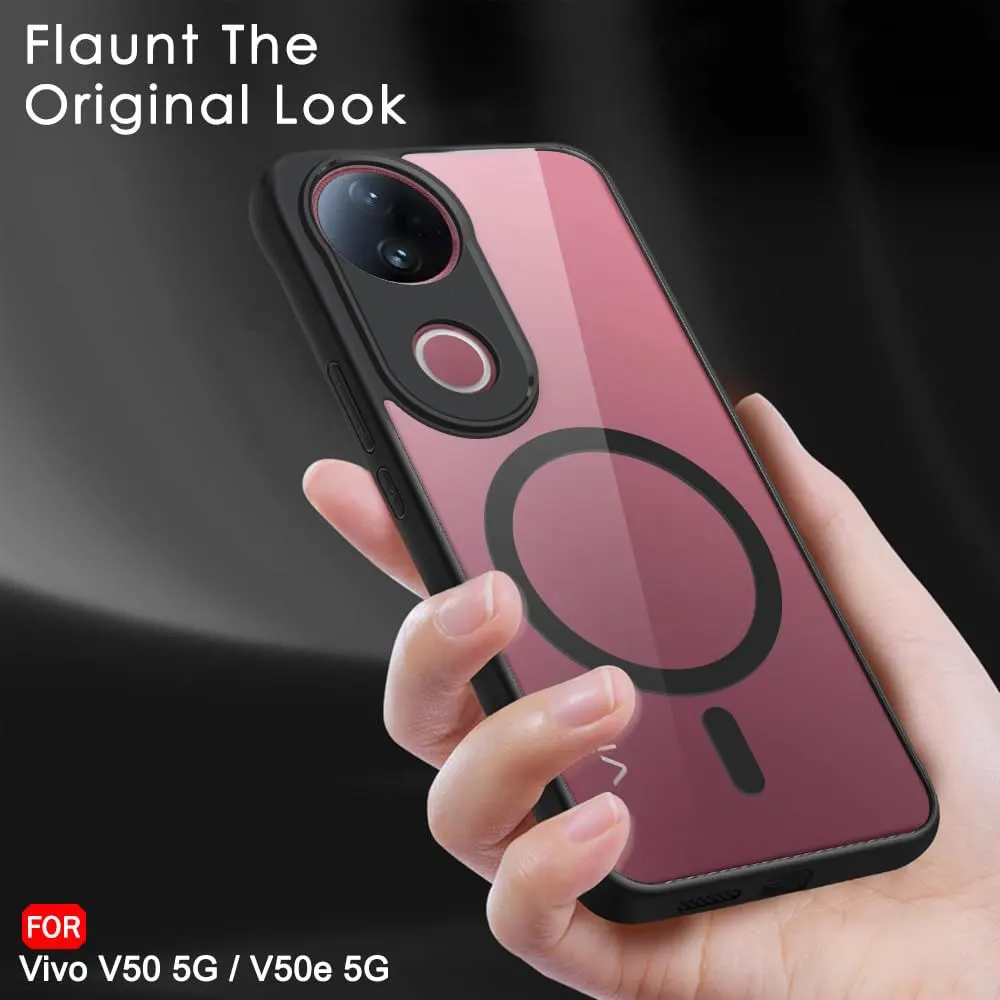 Micvir Back Cover for Vivo V50e 5G (Transparent, Black, Shock Proof, Plastic, Silicon, Pack of: 1) — image 5 of 5
