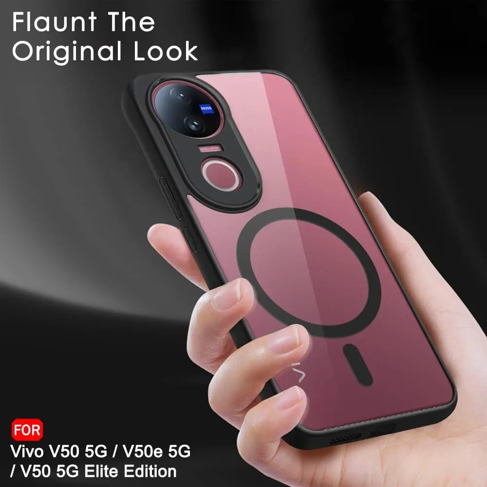 Micvir Back Cover for vivo V50 5G Elite Edition (Transparent, Black, Shock Proof, Plastic, Silicon, Pack of: 1) — image 5 of 5