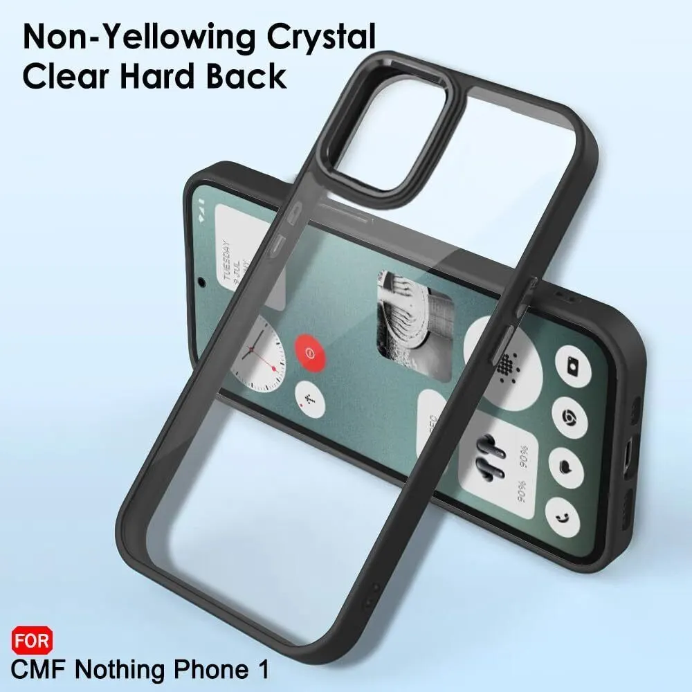 Micvir Back Cover for CMF by Nothing Phone 1 (Transparent, Black, Shock Proof, Plastic, Silicon, Pack of: 1) — image 5 of 5