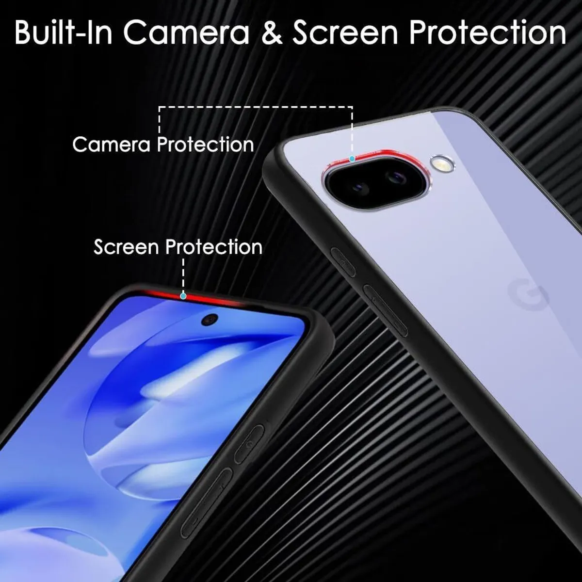Xolia Back Cover for Google Pixel 10A (Transparent, Black, Shock Proof, Pack of: 1) — image 3 of 5