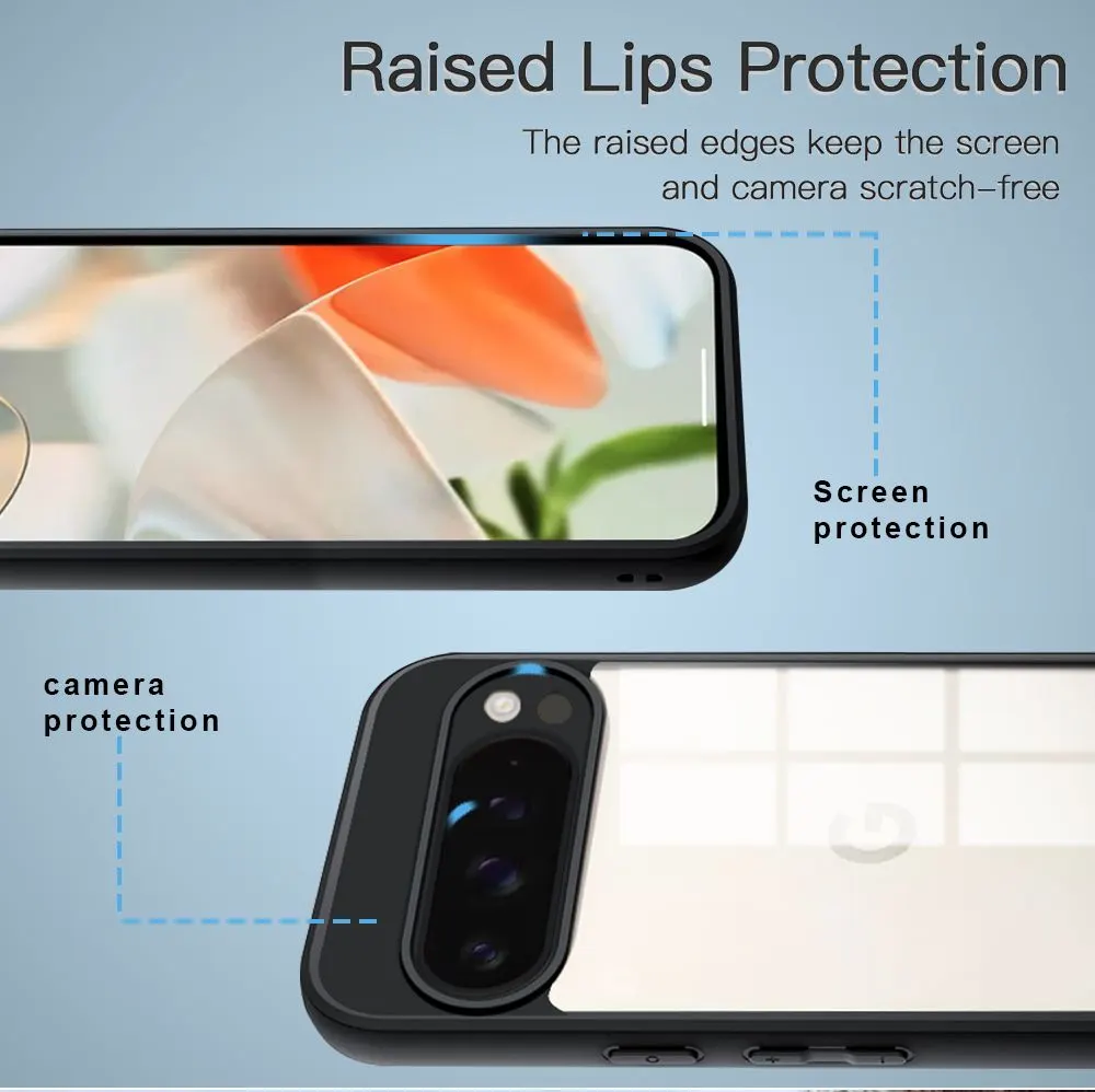 Micvir Back Cover for Google Pixel 10 Pro XL (Transparent, Black, Shock Proof, Pack of: 1) — image 4 of 5