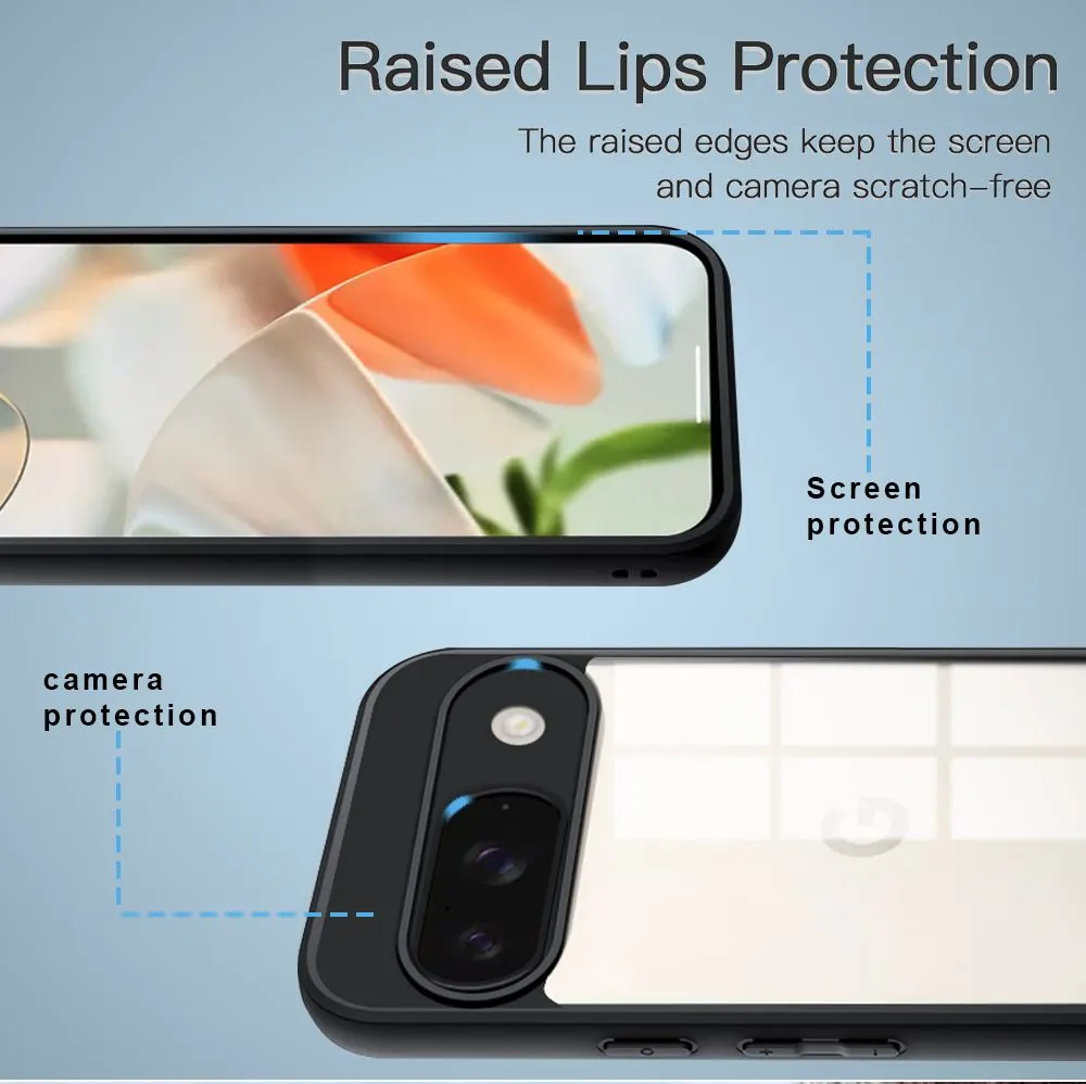 Micvir Back Cover for Google Pixel 10 (Transparent, Black, Shock Proof, Pack of: 1) — image 4 of 5
