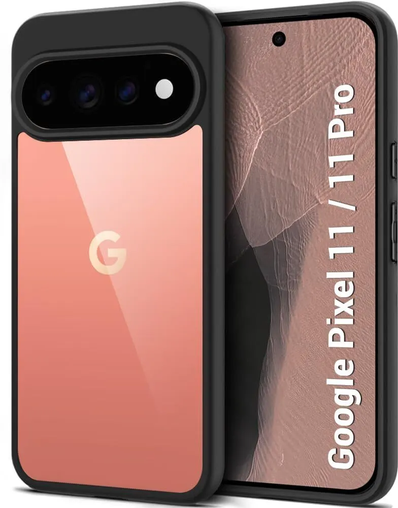 Xolia Back Cover for Google Pixel 11 Pro (Transparent, Black, Shock Proof, Plastic, Silicon, Pack of: 1)