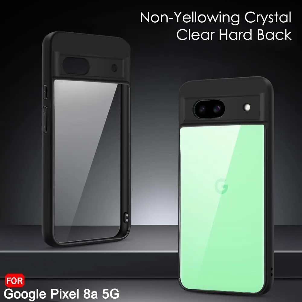 Micvir Back Cover for Google Pixel 8A (Transparent, Black, Shock Proof, Pack of: 1) — image 2 of 5