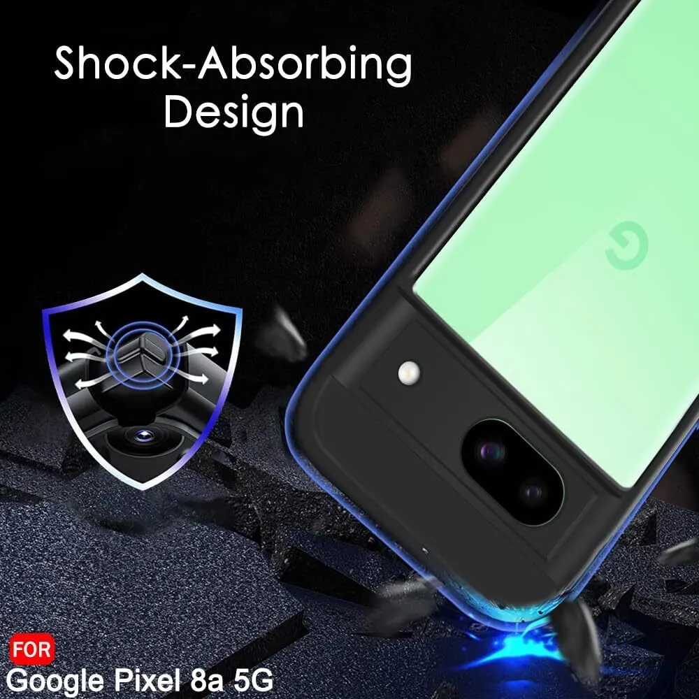 Micvir Back Cover for Google Pixel 8A (Transparent, Black, Shock Proof, Pack of: 1) — image 4 of 5