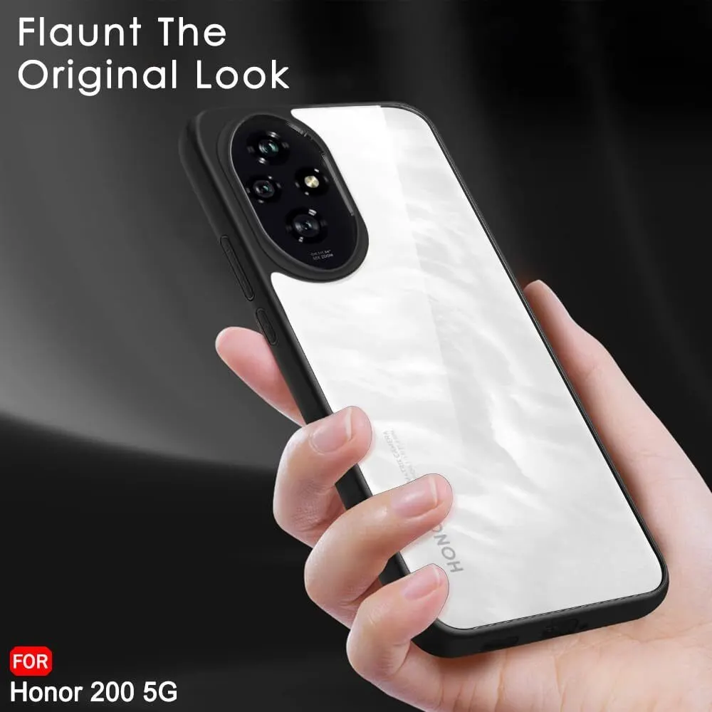 Micvir Back Cover for Honor 200 Pro (Transparent, Black, Shock Proof, Plastic, Silicon, Pack of: 1) — image 5 of 5