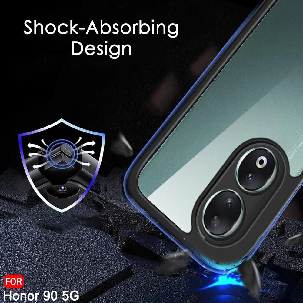 Micvir Back Cover for HONOR 90 5G (Transparent, Black, Shock Proof, Plastic, Silicon, Pack of: 1) — image 3 of 5