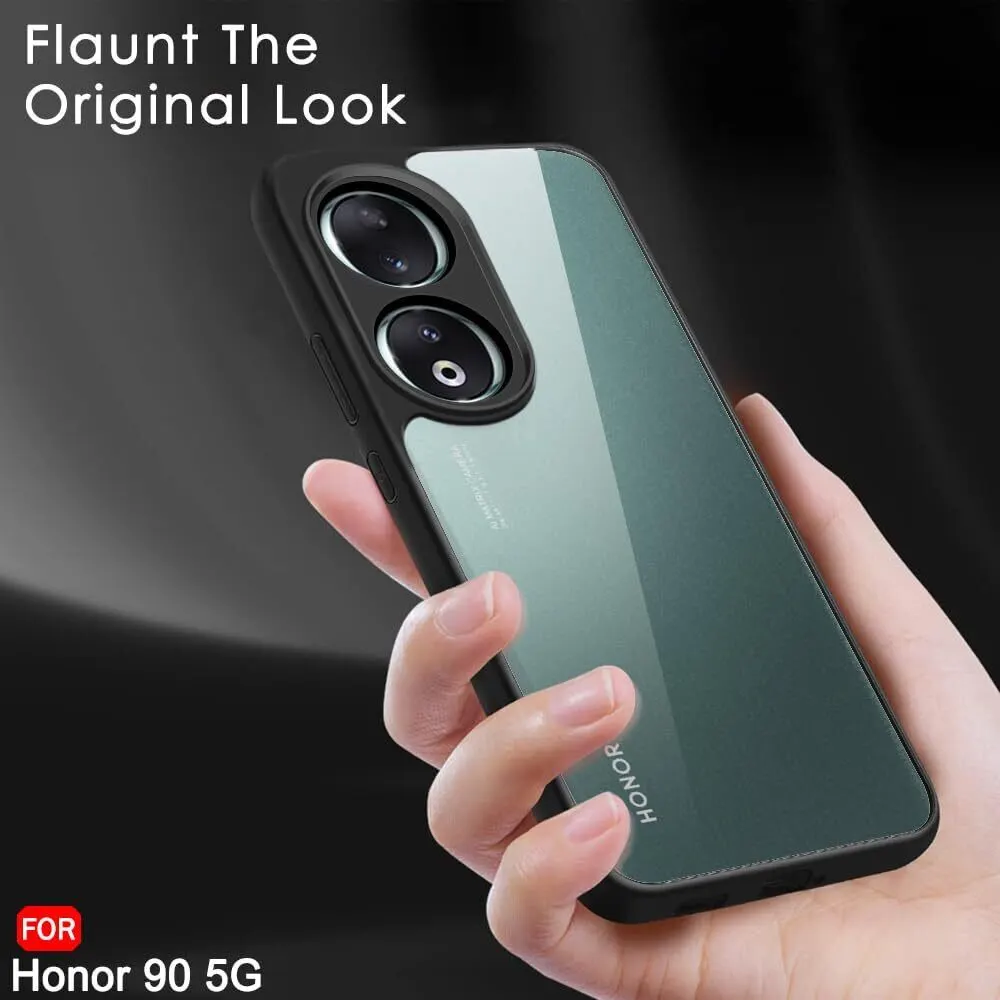 Micvir Back Cover for HONOR 90 5G (Transparent, Black, Shock Proof, Plastic, Silicon, Pack of: 1) — image 4 of 5