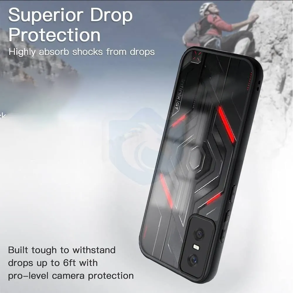 Micvir Back Cover for Infinix GT 30 5G+ (Transparent, Black, Shock Proof, Pack of: 1) — image 3 of 5