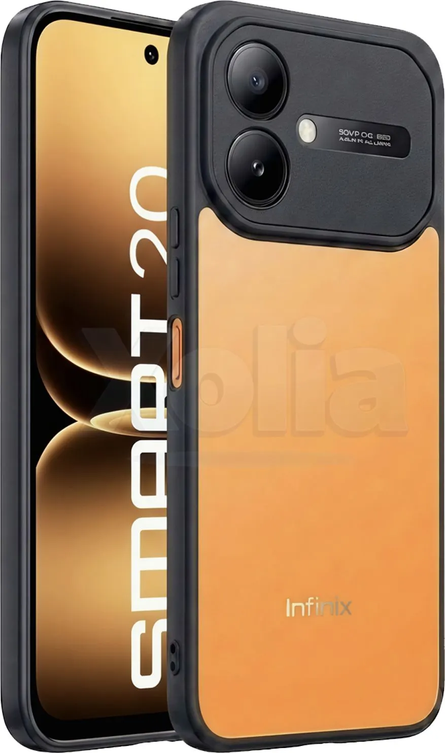 Xolia Back Cover for Infinix Smart 20 5G (Transparent, Black, Shock Proof, Plastic, Silicon, Pack of: 1)