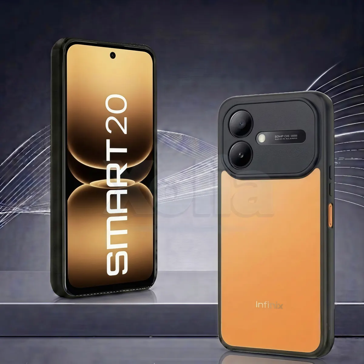 Xolia Back Cover for Infinix Smart 20 5G (Transparent, Black, Shock Proof, Plastic, Silicon, Pack of: 1) — image 2 of 4