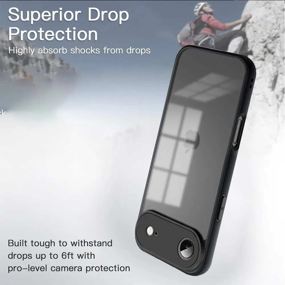 Micvir Back Cover for Apple iPhone 17 Air (Transparent, Black, Shock Proof, Plastic, Silicon, Pack of: 1) — image 3 of 5