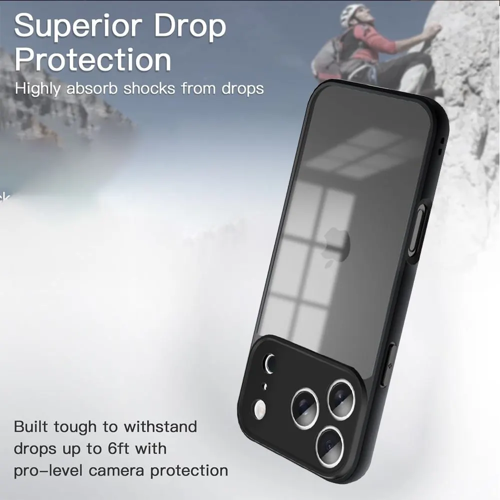 Micvir Back Cover for Apple iPhone 17 Pro (Transparent, Black, Shock Proof, Pack of: 1) — image 3 of 5