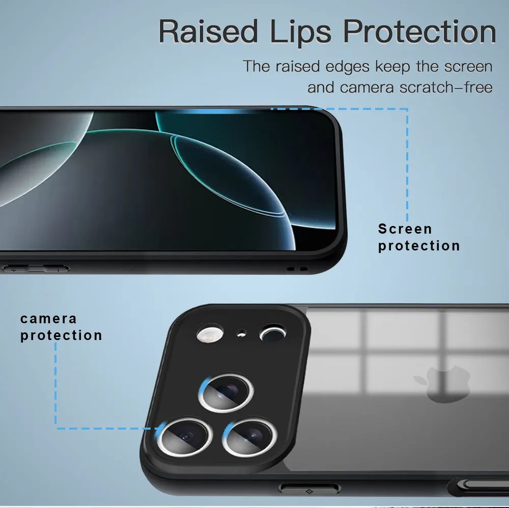 Micvir Back Cover for Apple iPhone 17 Pro (Transparent, Black, Shock Proof, Pack of: 1) — image 4 of 5